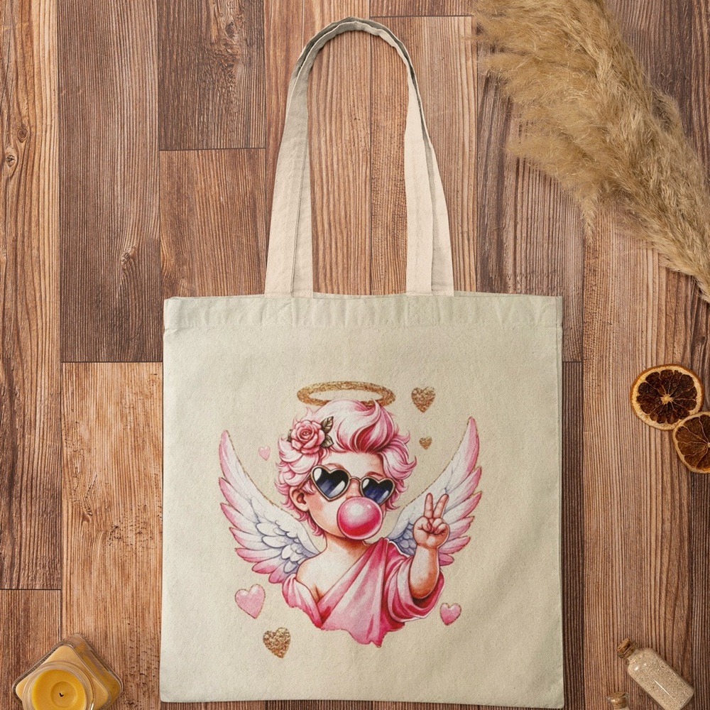 Reusable Canvas Tote Bag with Graphic for Women Gift Sturdy Cotton Tote